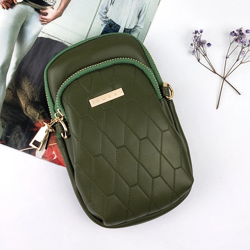 L028 army green Женские сумки, мини-сумка, красочные сумки для сотового телефона, простые маленькие сумки через плечо, повседневные женские сумки с клапаном, держатель для карт, сумка через плечо - Цвет: L028 army green