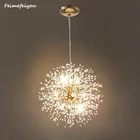 Хрустальное освещение подвесные светильники кристалл скандинавский светильник светодиодный подвесной ресторан спальня Одуванчик Подвесной Светильник украшение гостиной