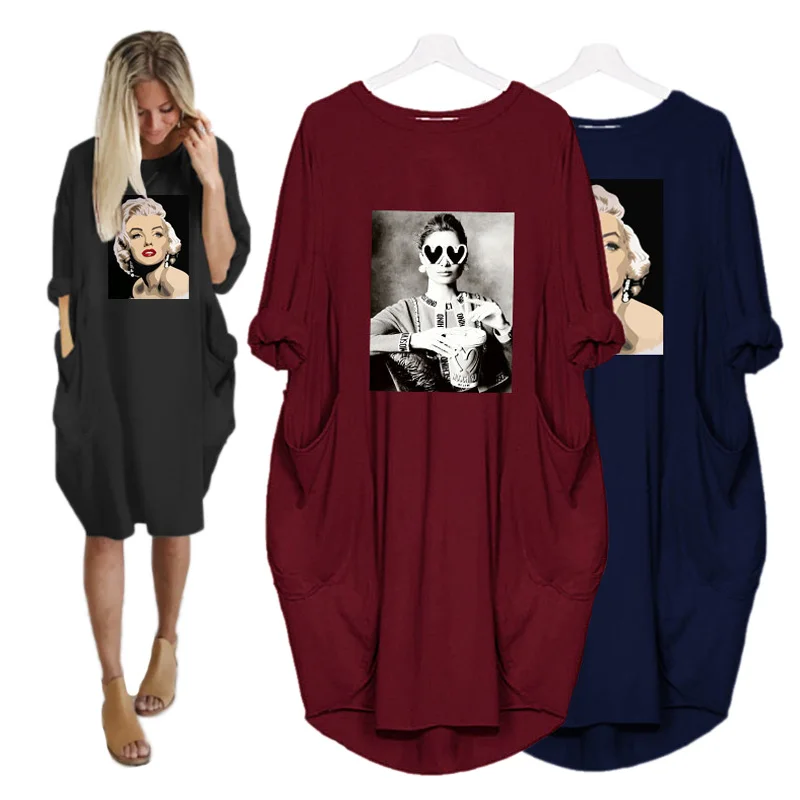 

Sleepwear for Women Girl Autumn Vintage Home Clothes Long Sleeve Pure Color Fashion Loose Streetwear Nightdress