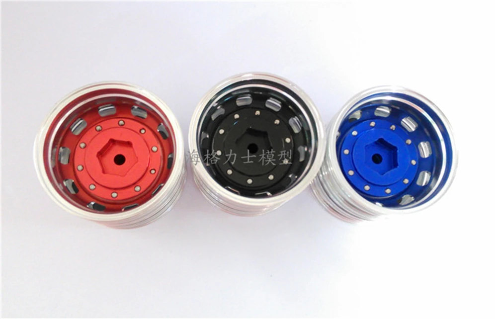 Радиоуправляемый грузовик алюминиевые двойные шины задние колеса/обода для 1/14