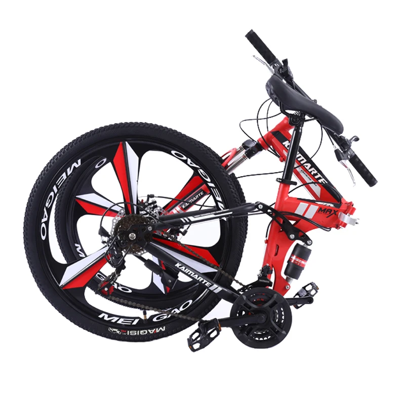 

30 speed folding bicycle mountain bike 24 and 26 inch knife High carbon steel double disc brake adult exercise mountain bicycle