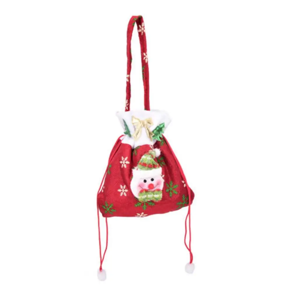 

2019 Christmas Gift Handbag Drawstring Candy Bag Merry Christmas Sweet Candy Bags Present Bag Home Party Xmas Decoration