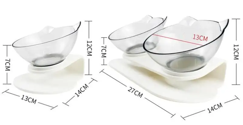 

Non-slip Double Cat Bowl Dog Bowl With Raised Stand Pet Supplies Cat Water Bowl For Cat Food Bowls For Dog Feeder Pet Products