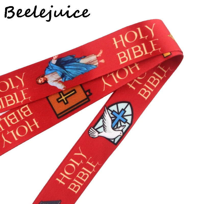 

24pcs Jesus Bible Lanyard For keys The 90s Phone Working Badge Holder Neck Straps With Phone Hang Ropes webbings ribbons