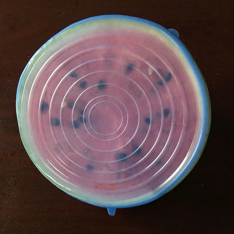 6 шт./партия многоразовые силиконовые Еда Обёрточная бумага стрейч вакуумная