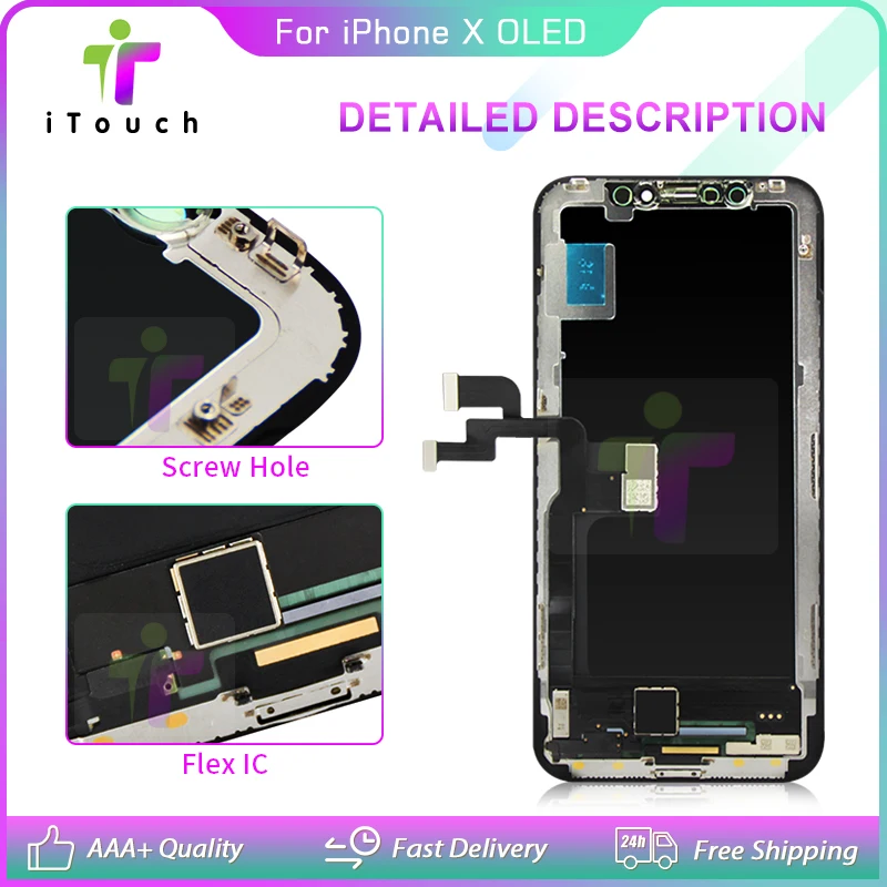 Высококачественный OEM OLED дисплей для iPhone X ЖК TFT сенсорный экран 5 8 дюйма сменный 3D