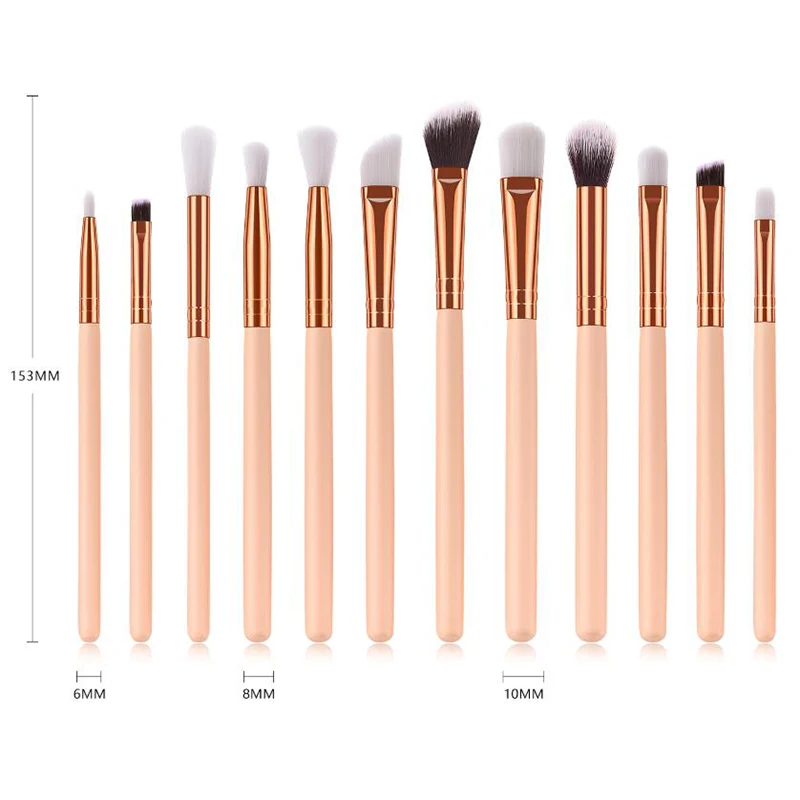 12 шт глаз кисти для макияжа Набор теней тени с ресницами губами макияж кисть
