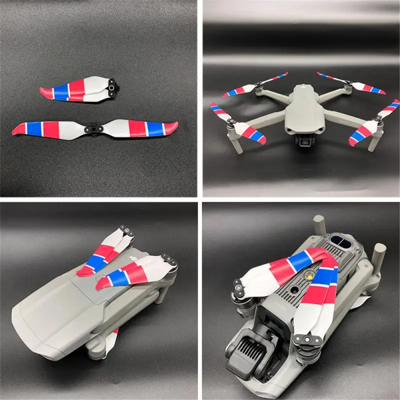 

7238F Props Quick Release Propellers Blades 4Pcs 7238F Propeller Mavic Air For DJI Mavic Air 2 Color Bar Blade Spiral Color Wing