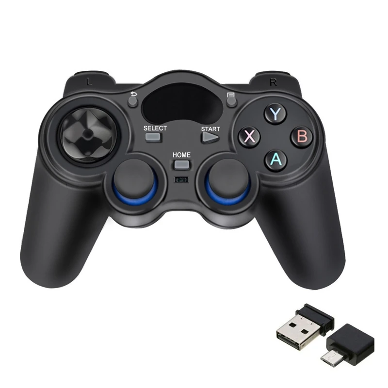 

Беспроводной игровой контроллер OTG 2,4G, джойстик, геймпад с USB-приемником для PS3, Android, ТВ-приставки, Raspberry Pi4, Retropie