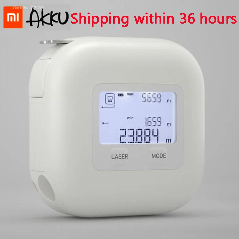 

Xiaomi AKKU 2 in 1 Digital Laser Measure Laser Ranging Tape with LCD Display Measuring Tape Laser Rangefinder Measuring Tools