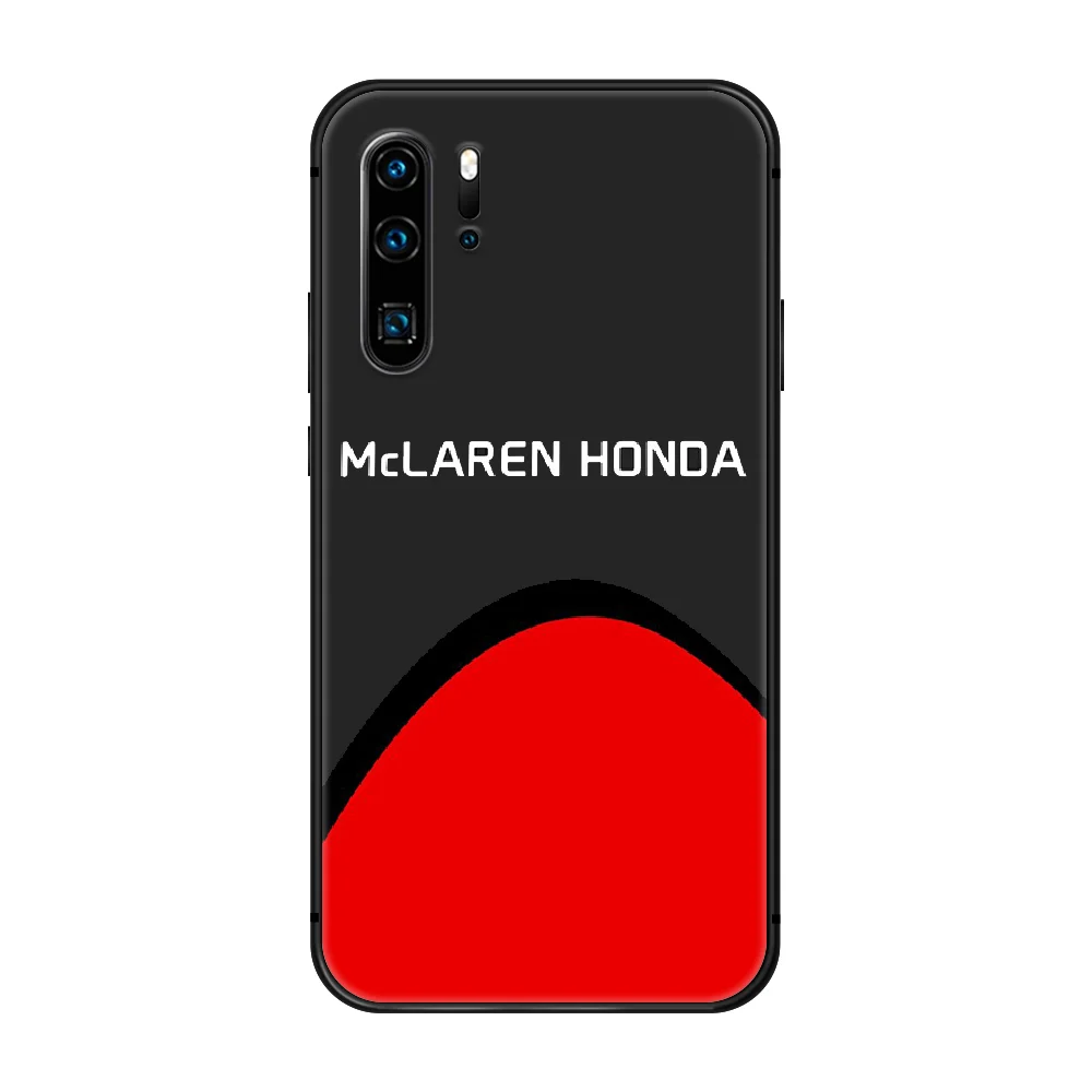 

Mclaren car Logo Phone Case Cover Hull For Huawei P8 P9 P10 P20 P30 P40 Lite Pro Plus smart Z 2019 black back tpu prime 3D funda