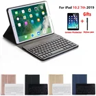 Чехол с беспроводной Bluetooth-клавиатурой для iPad 10,2 дюйма 7 поколения A2200 A2198 A2232, Магнитный чехол из искусственной кожи с подставкой, умный чехол