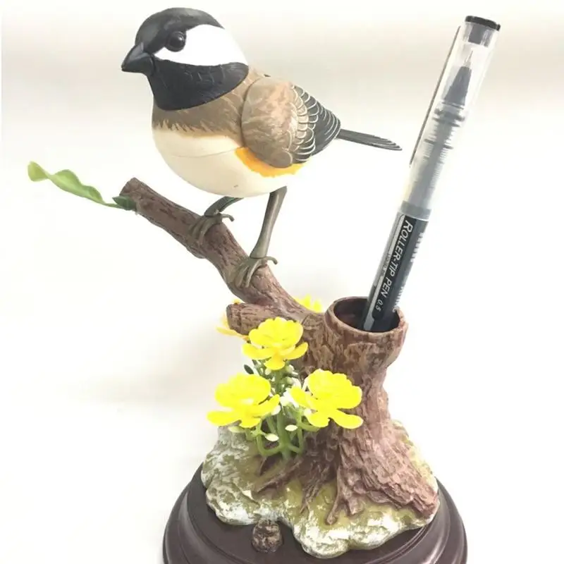 Детская игрушка чирищая птица воробей датчик движения домашний орнамент милая