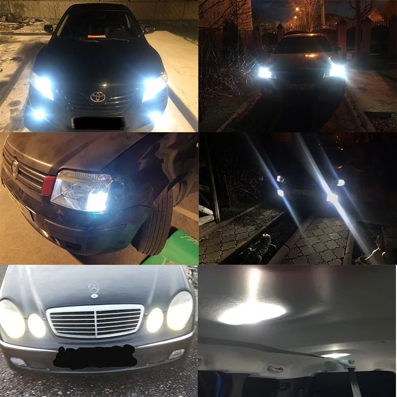 4x W5W led T10 LED Canbus Light Bulbs No Error Car Interior Reading Parking Lights White 12V for BMW Audi Mercedes Benz | Автомобили и