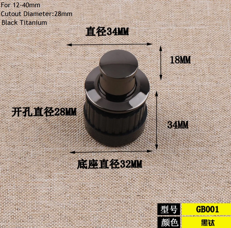 GB001 Black Titanium 4 шт./партия, потайная, светящаяся на весну, выдвижная ручка шкафа, RV Yacht Caravan Gun, черный, золотой, жемчужный, бронзовый, квадратный, круглый - Цвет: GB001 Black Titanium
