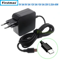 45w usb c type c laptop ac power adaper charger for lenovo thinkpad 11e chromebook gen 4th miix 720 12ikb eu plug
