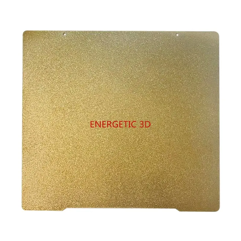 

ENERGETIC Prusa i3 MK52 Gold Double Sided Textured/Smooth PEI Spring Steel Sheet Powder Coated Build Plate for Prusa i3 MK3