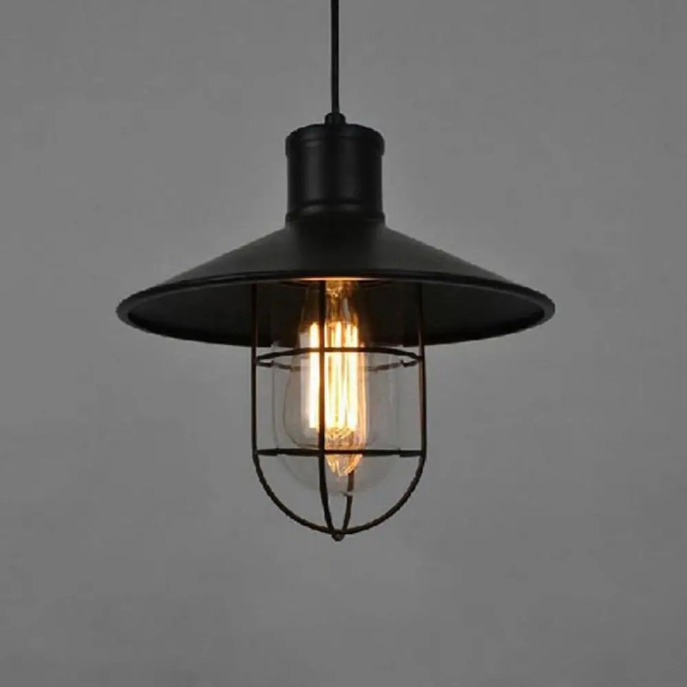 Industrial One-Light Adjustable Mini Pendant light with Clear Glass +Metal lampshades black lustre de plafond for home lighting | Освещение