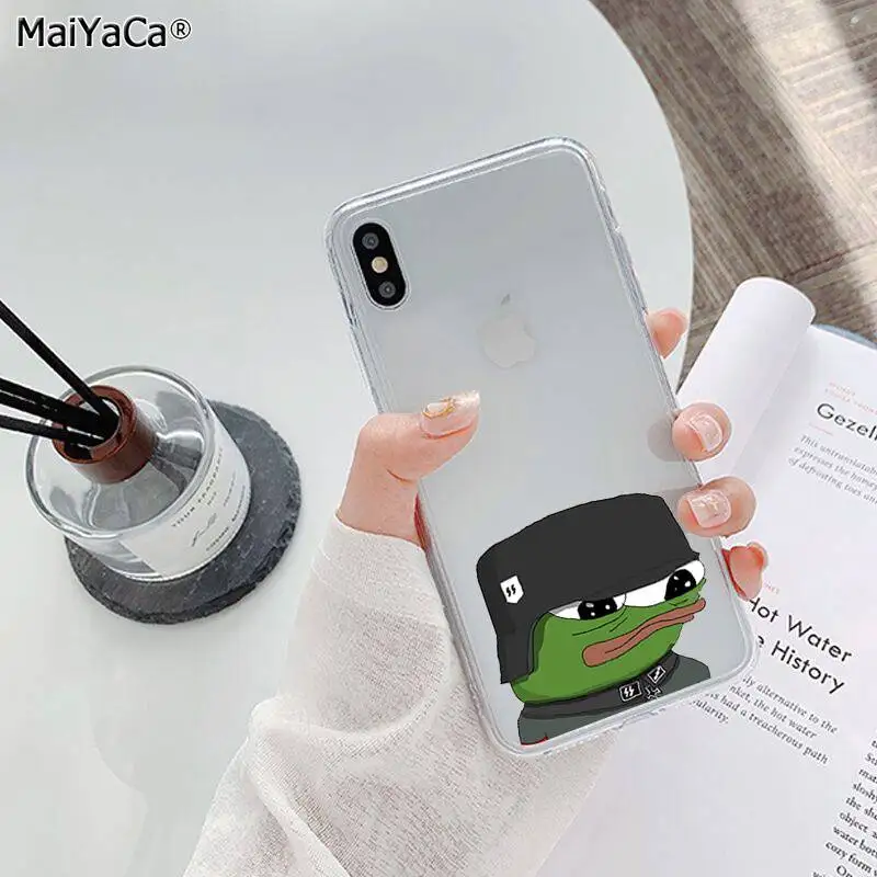 MaiYaCa Sad Frog pepe meme ТПУ мягкий чехол для телефона Fundas чехол для iPhone 11 pro XS MAX 8 7 6 6S Plus X 5 5S SE XR