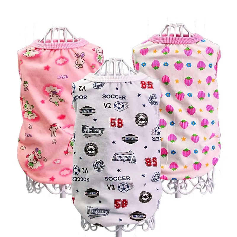 

Мультяшный жилет для собак, летняя одежда для маленьких собак, Милая футболка с французским бульдогом, рубашка для щенков чихуахуа, одежда д...