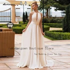 Атласное свадебное платье Lakshmigown с лямкой на шее, а-силуэт, Элегантное свадебное платье для невесты, модель 2022 года, свадебное платье в стиле бохо, свадебное платье es