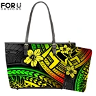 Модный роскошный комплект наплечных сумок FORUDESIGNS для женщин, женская пляжная сумка на плечо в полинезийском стиле