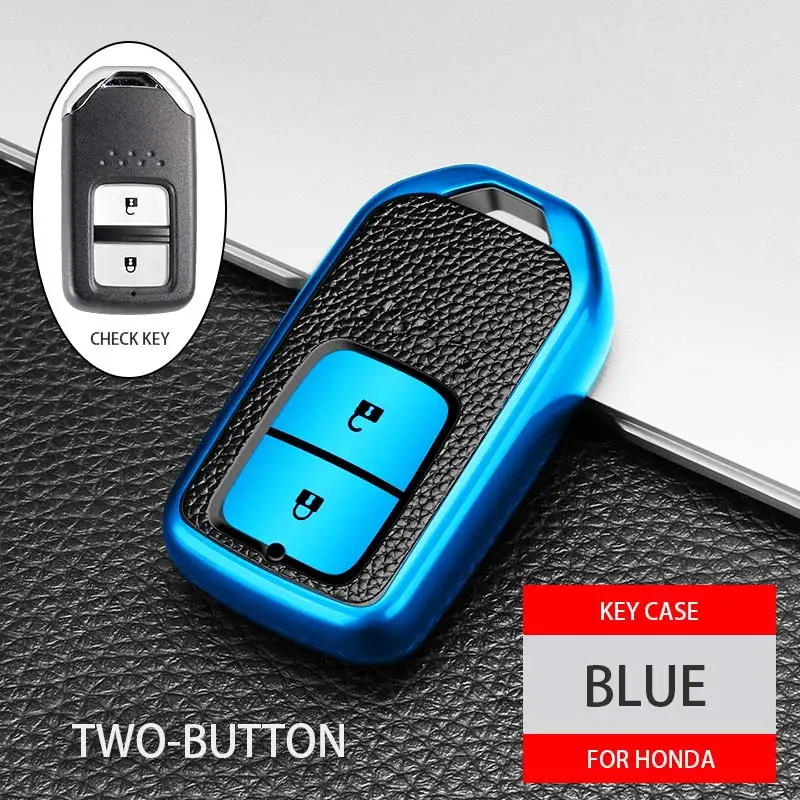 

Чехол из кожи + ТПУ дистанционный ключ чехол для Honda 2017 2018 19CRV пилот Accord Civic Jazz Jade Fit HR-V освобождается система входа без ключа автомобиля Модель