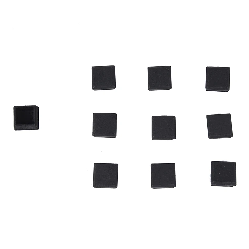 

10 Pcs Black Plastic Square Tube Inserts End Blanking Cap 25mm x 25mm