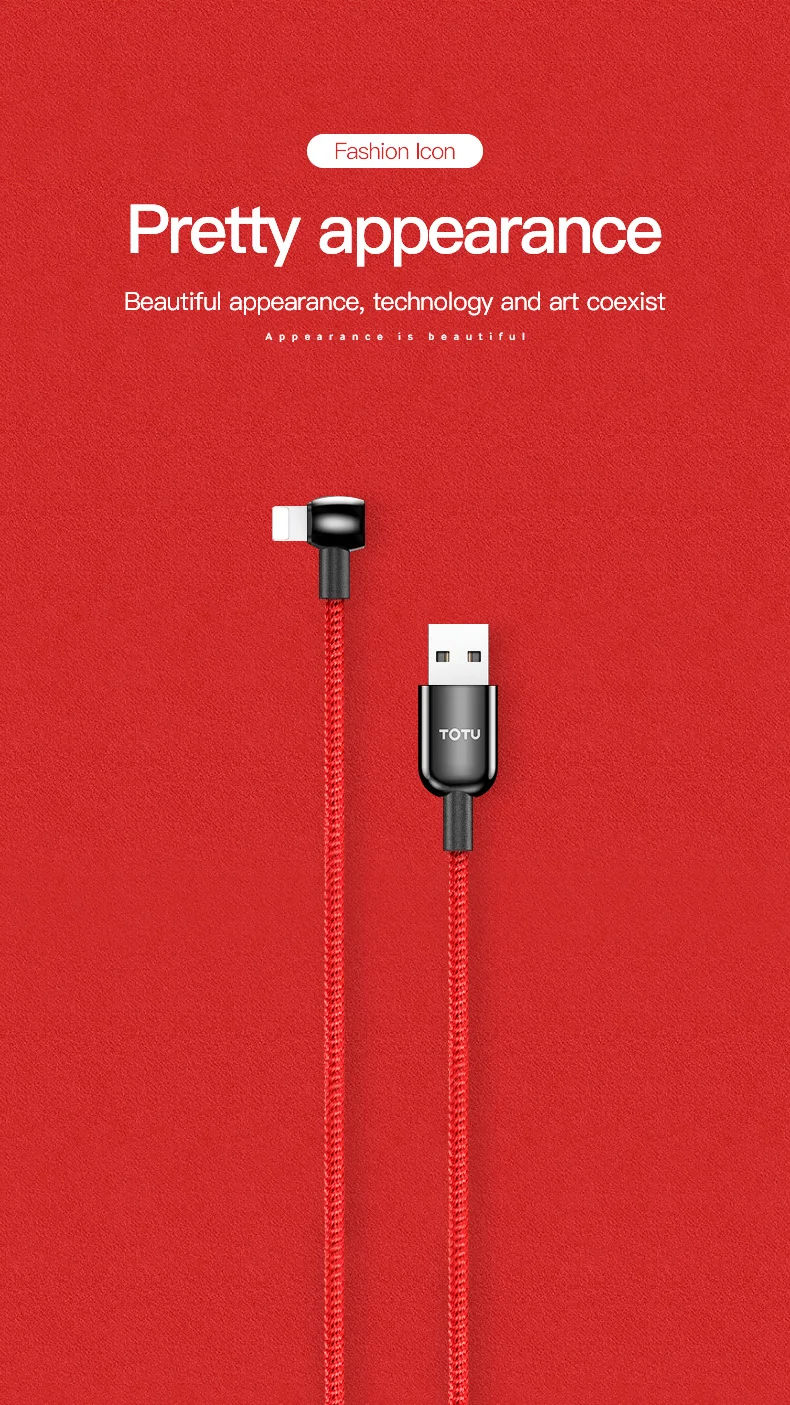 TOTU 1,2 м нейлоновый USB кабель для зарядки телефона для Iphone 11 Pro Max кабель с светодиодный светильник для зарядки Iphone X 8 7 6 Plus зарядное устройство