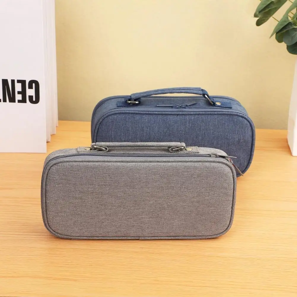 

Pen Bag Pencil Case Wear-resistant Multifunctional Canvas Large Capacity Pencil Pouch Pen Bag for School Home Storage