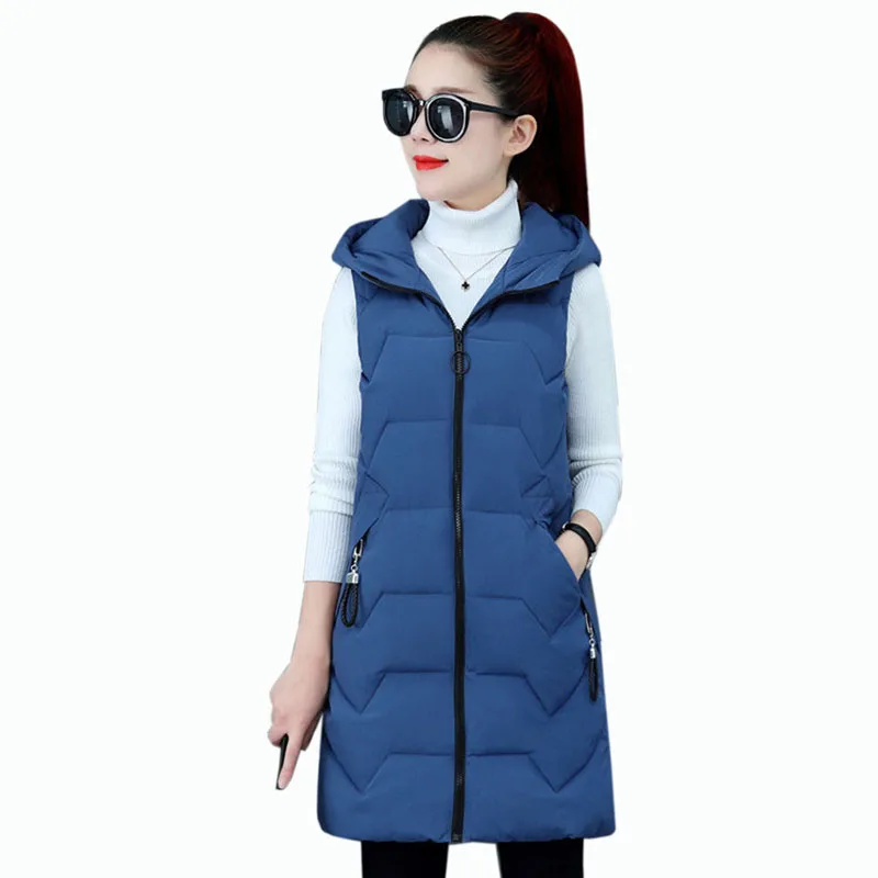 Осенне-зимние хлопковые пальто жилет плотный Женский Повседневный облегающий