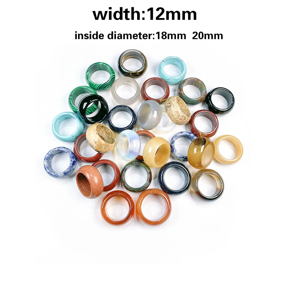 Кольца из натурального камня два вида моделей очаровательные ювелирные изделия