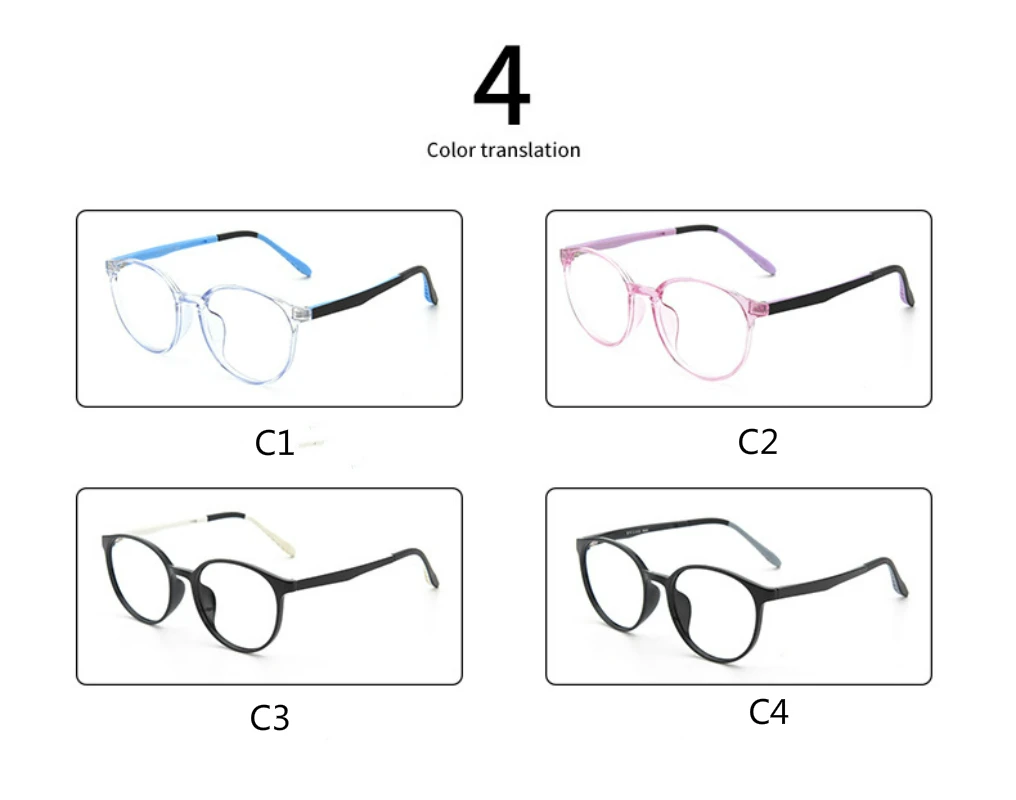 Kфрейшинг эргономичные круглые очки TR90 для компьютера ТВ телефона оптические