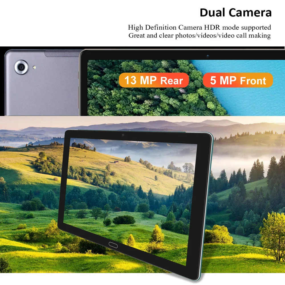 BDF 10.8 Inch Tablet Pc Android 8.0 Deca Core 4G LTE Phone Call 64GB ROM WiFi Bluetooth 2560*1600 IPS 13MP Rear Deca Core Tablet