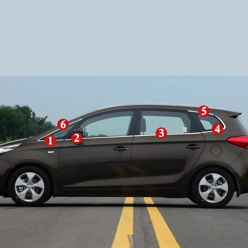 Оконная отделка из нержавеющей стали lsrtw2017 304 для kia carens 2013 2014 2015 2016 2017 2018 rondo