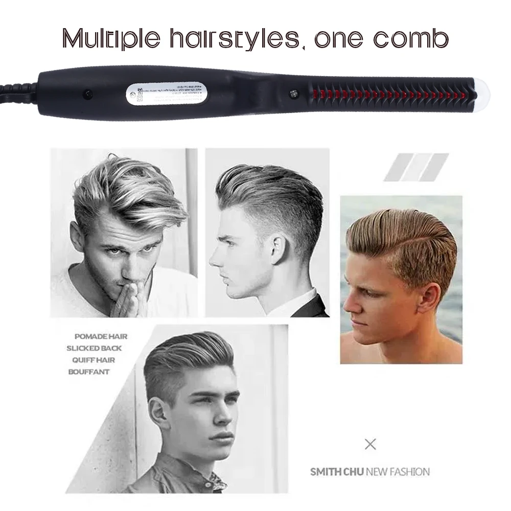 

Multifunctional Hair Comb Brush Beard Straightener Hair Straighten Electric Beard Straightening Comb Quick Hair Styler For Men