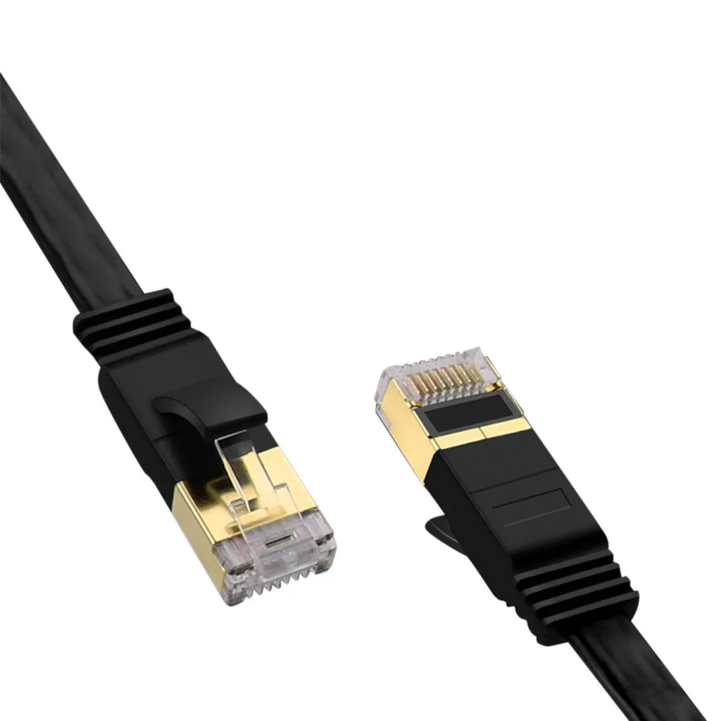 3 шт. 10 футов Cat7 Ethernet плоский патч-кабель Lan Сетевой RJ45 соединительный кабель шнур