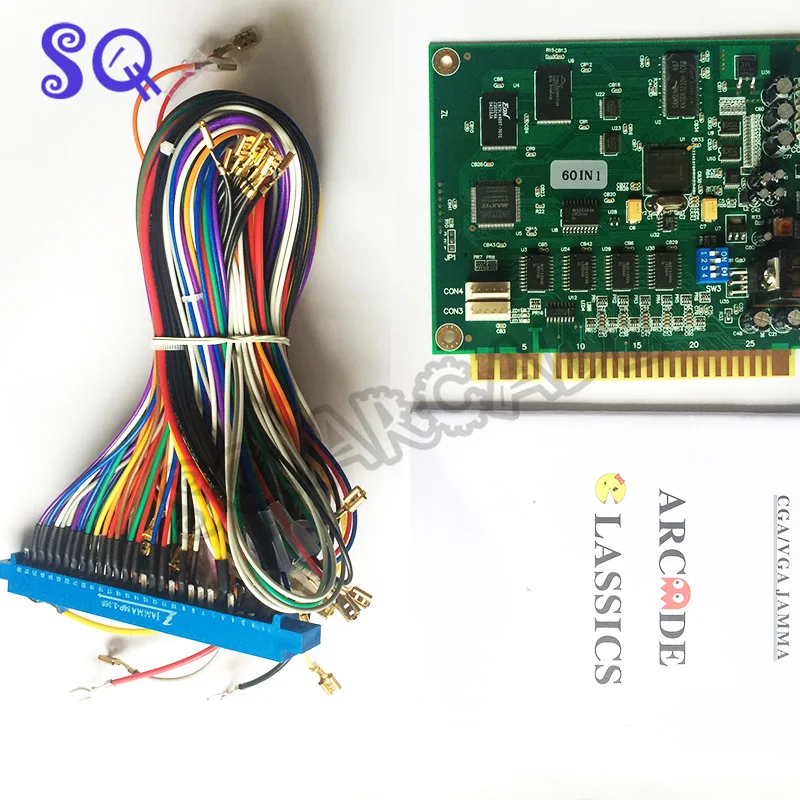 60 в 1 jamma игровая печатная плата looms 28P CRT VGA Классическая Игровая для коктейльной