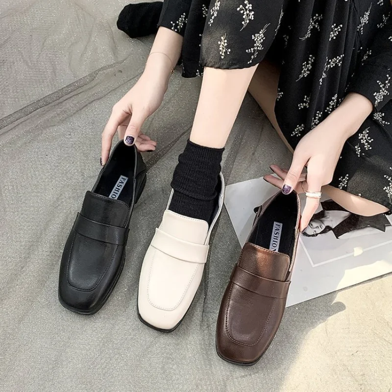 

Women's PU Leather Shoes Ladies Retro Sport Casual Shoes Fashion Basic Concise Light Soft Comfy Simplicity Zapatos Mujer 2021