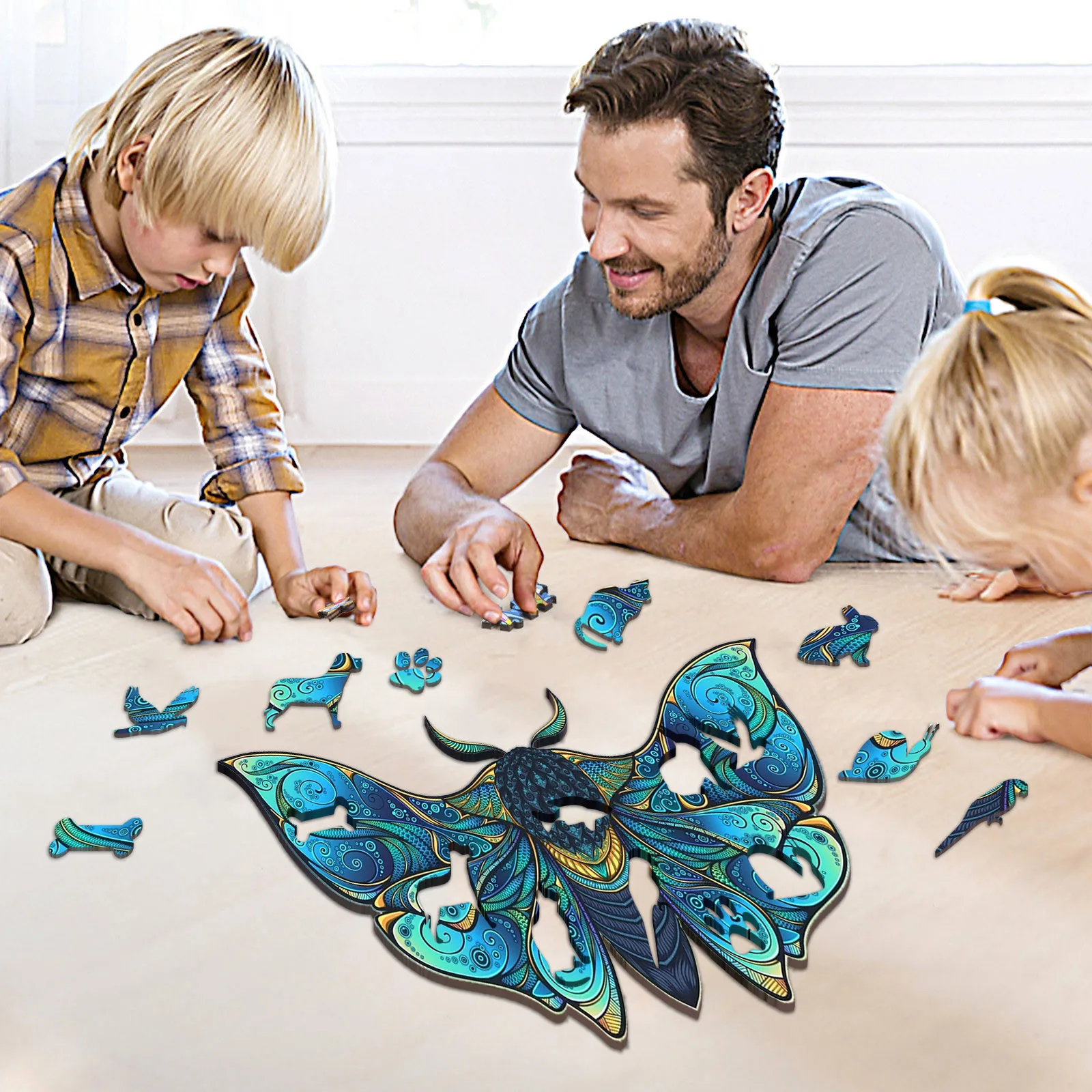 

Adults and Kids Educational Learning Toys Gift Butterfly Wooden Puzzle puzzle toys increase iq interactive puzzle toys magic