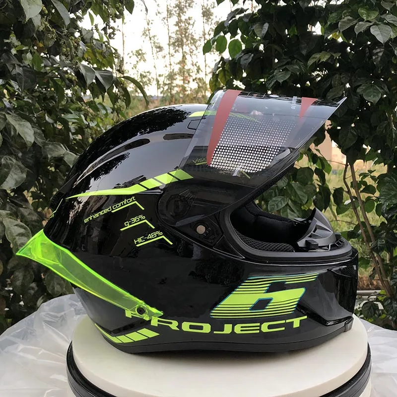 Мотоциклетный шлем флуоресцентная линия Сертификация ECE оригинал | Автомобили и