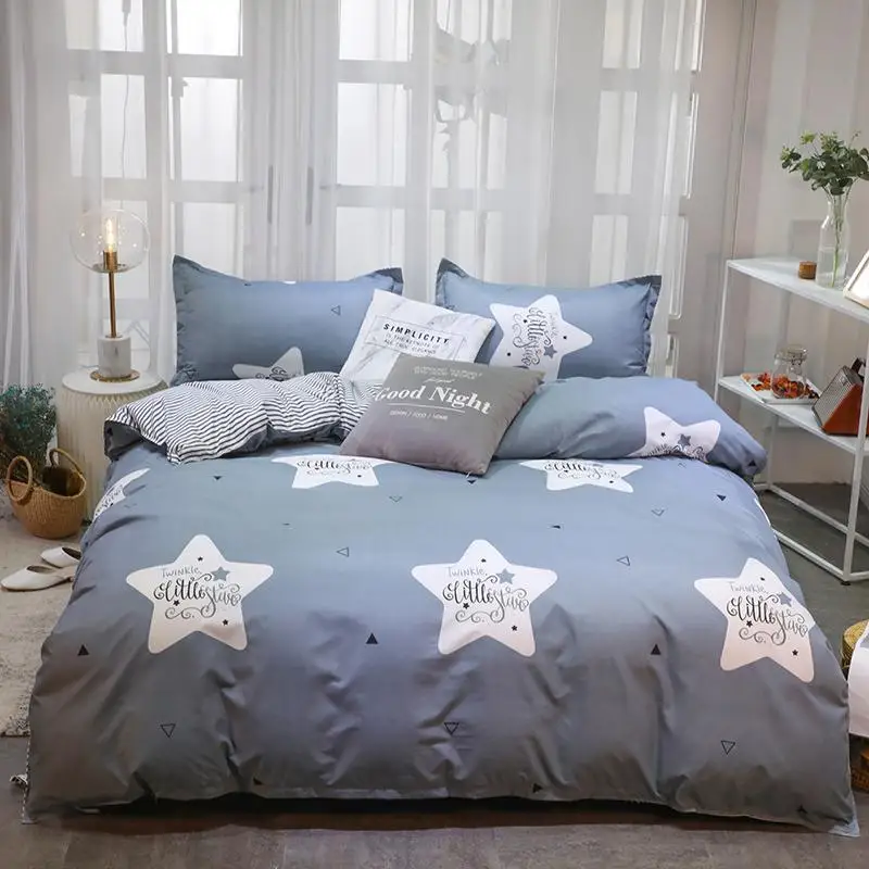 

Cotton Aloe Four-Piece Three-Piece Household Bedding Bed Linen Quilt Cover Pillowcase Plus Size Plus Size Single Bed Double Bed