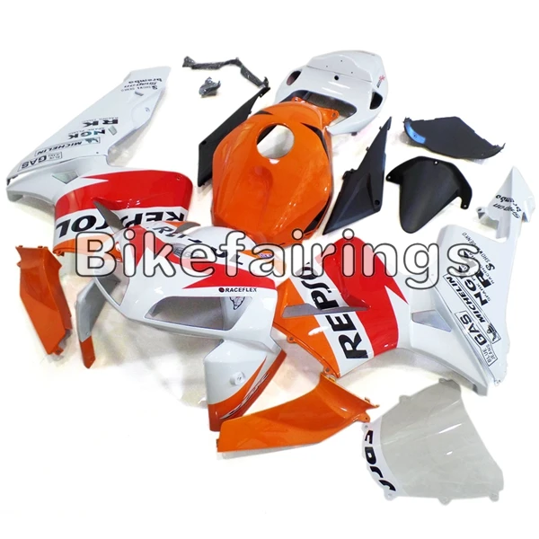 Впрыск Полный обтекатели для Honda CBR600RR F5 2005 2006 CBR 600 RR 05 06 ABS пластик электронный атомайзер-Repsol оранжевый красный