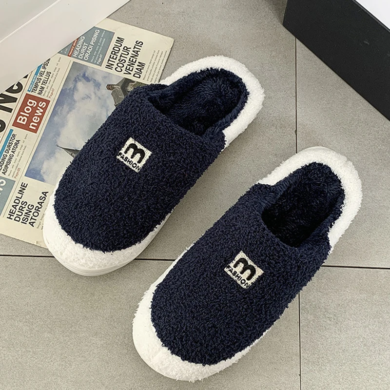 2021 new Unisex Home Slippers women slides slippers indoor Warm Soft Plush House Men Slippers Non-slip Comfortable Floor slipper
