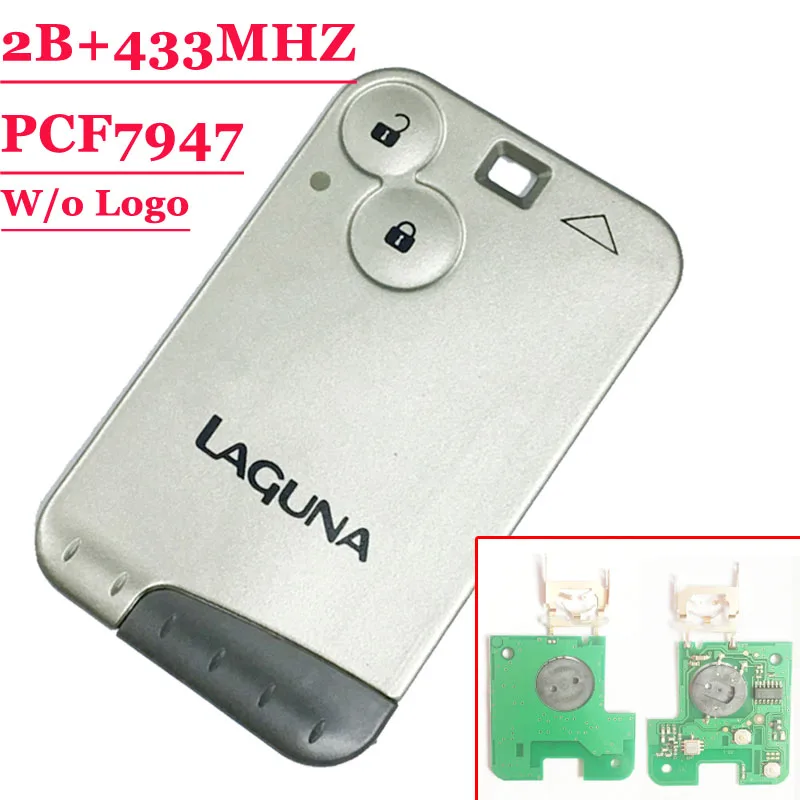 XNRKEY 2 кнопки 433 МГц Pcf7947 чип дистанционная карта для Renault Laguna с серым лезвием