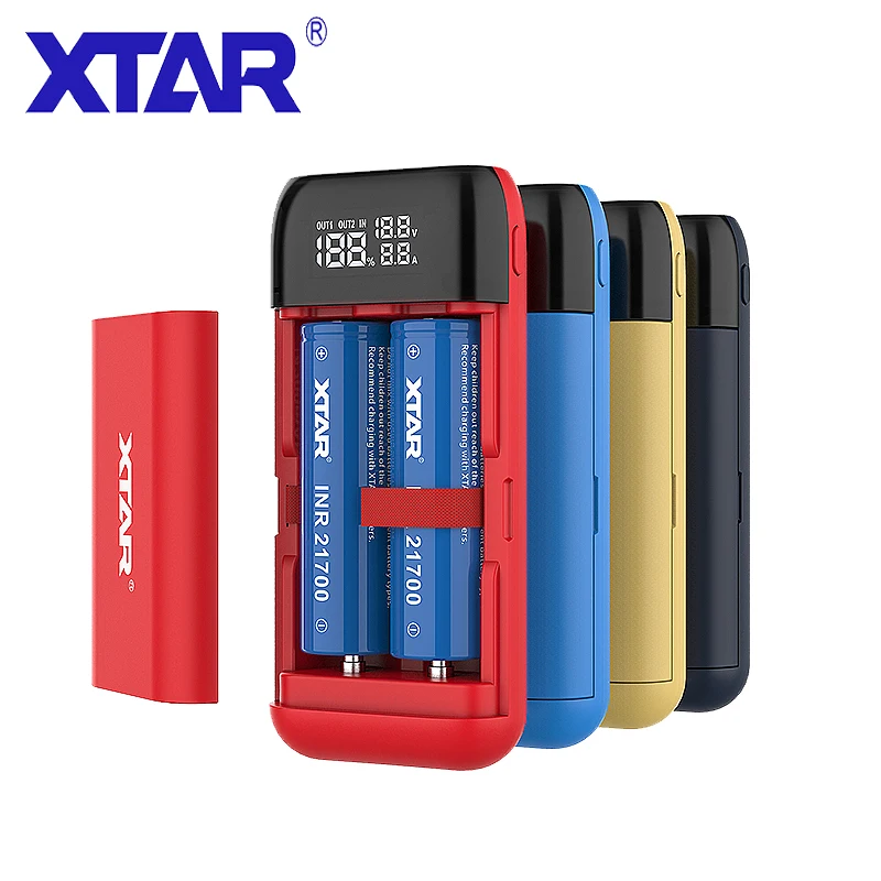 XTAR PB2S внешний аккумулятор 18650 зарядное устройство ЖК-Литий-ионные аккумуляторы USB зарядное устройство Внешний аккумулятор 20700 21700 зарядное устройство для PB2S