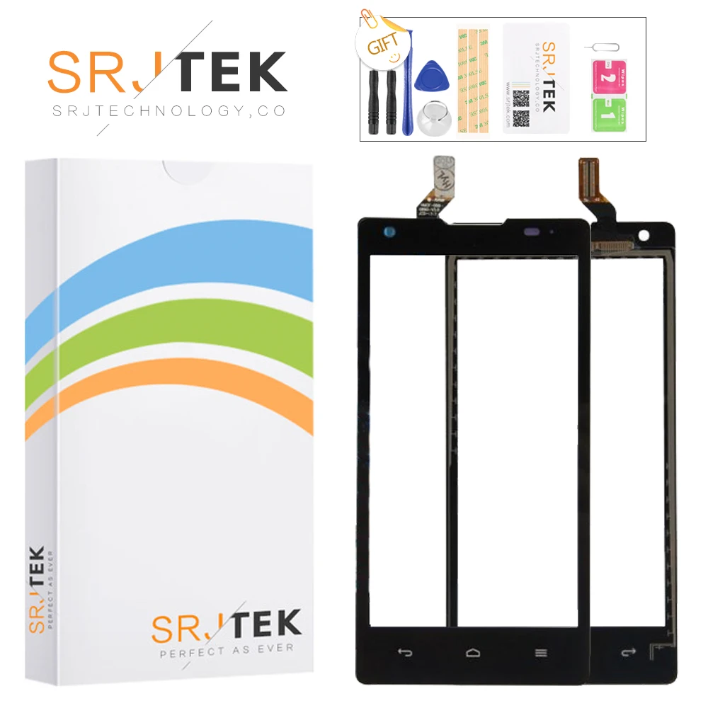 

SRJTEK Front Glass 5.0 INCH For Huawei Ascend G700 Digitizer Panel Touchscreen Front Glass Lens Sensor with Logo Replace Parts