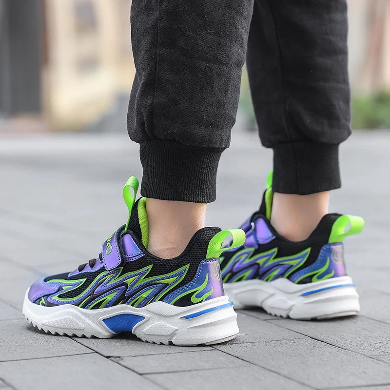 Большая детская беговая Обувь для мальчиков Детские кроссовки Сезон весна осень