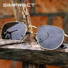 Солнцезащитные очки SIMPRECT в стиле ретро для мужчин и женщин, винтажные поляризационные квадратные солнечные очки с антибликовыми линзами, для вождения, 2021