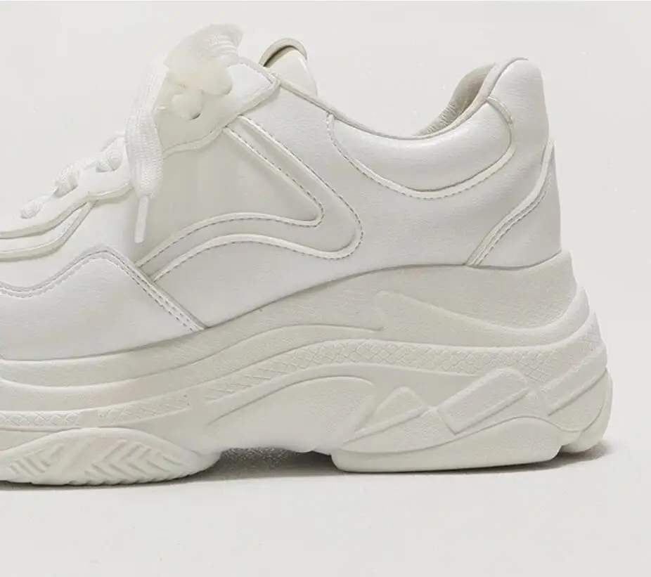 Женские кроссовки белые на толстой подошве платформе|Женские и кеды| |